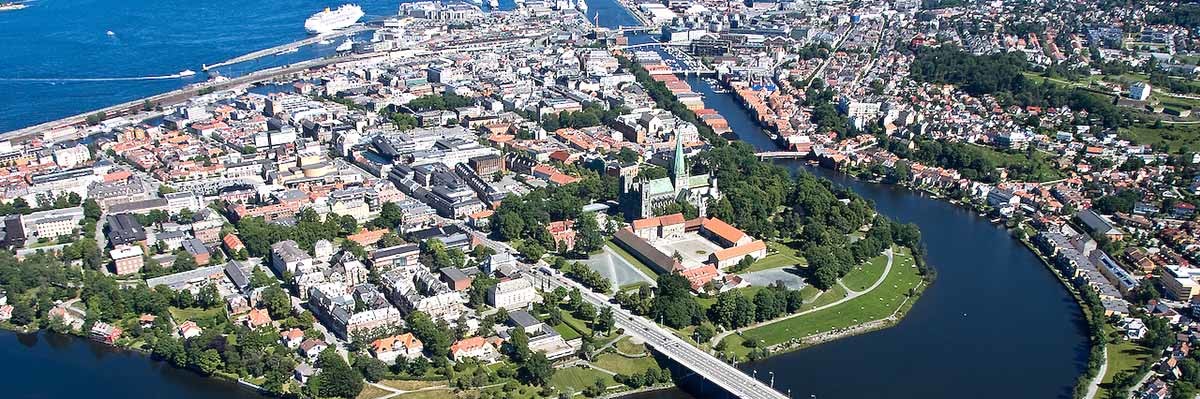 Trondheim BOBY - flyfoto Midtbyen